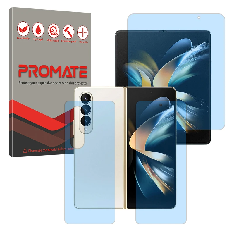 محافظ صفحه نمایش مات آنتی بلو پرومیت مدل Resistant مناسب برای گوشی موبایل سامسونگ Galaxy Z Fold 4 به همراه محافظ پشت گوشی