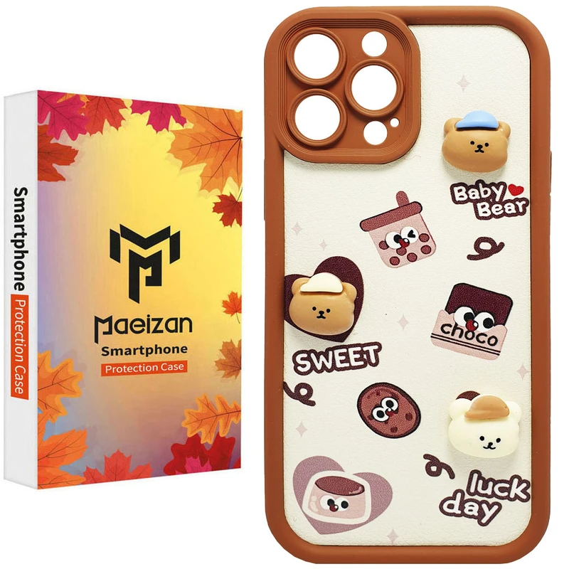 کاور پاییزان مدل Choco Bear طرح لاکچری مناسب برای گوشی موبایل اپل IPhone 13 Pro