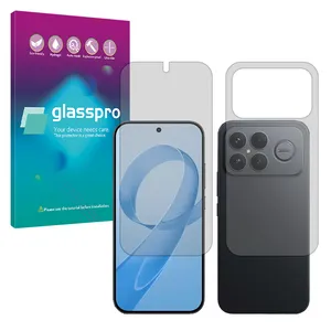 Glass Pro transparent screen protector borderless model suitable for Xiaomi Redmi K90 Pro Max mobile phone along with the back protector
