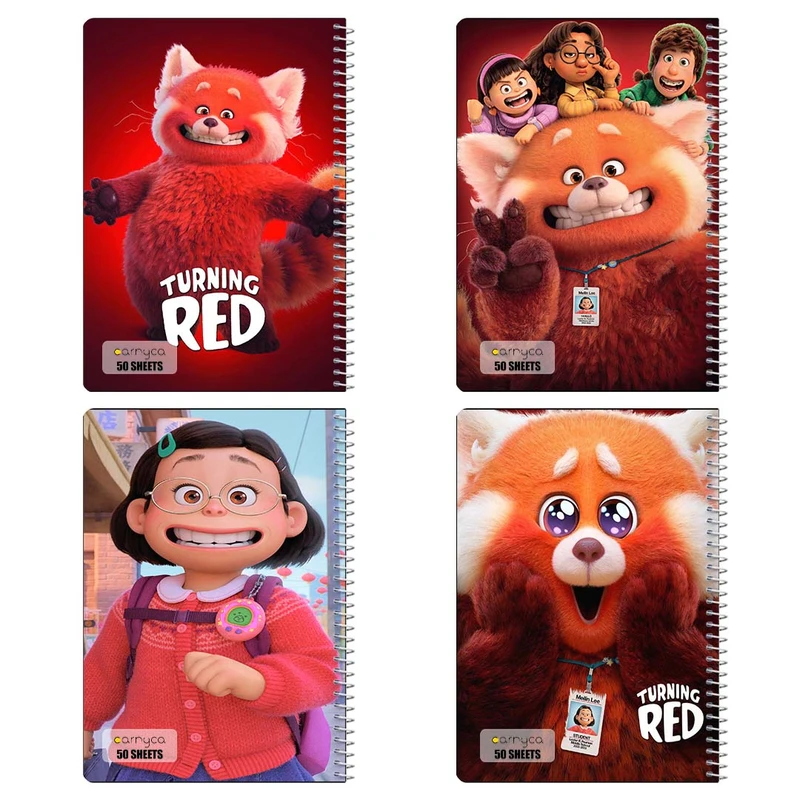 دفتر نقاشي 50 برگ کارنيکا طرح سرخ شدن Turning Red کد 10320 مجموعه 4 عددی