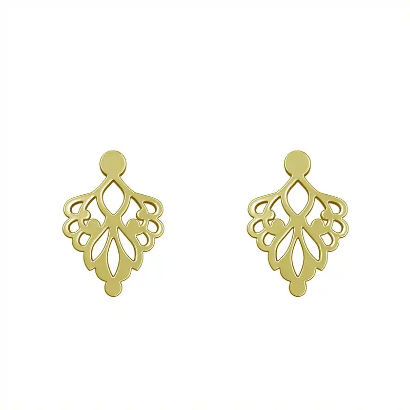 گوشواره طلا 18 عیار زنانه مدوپد مدل هندسی کد GA1-15150