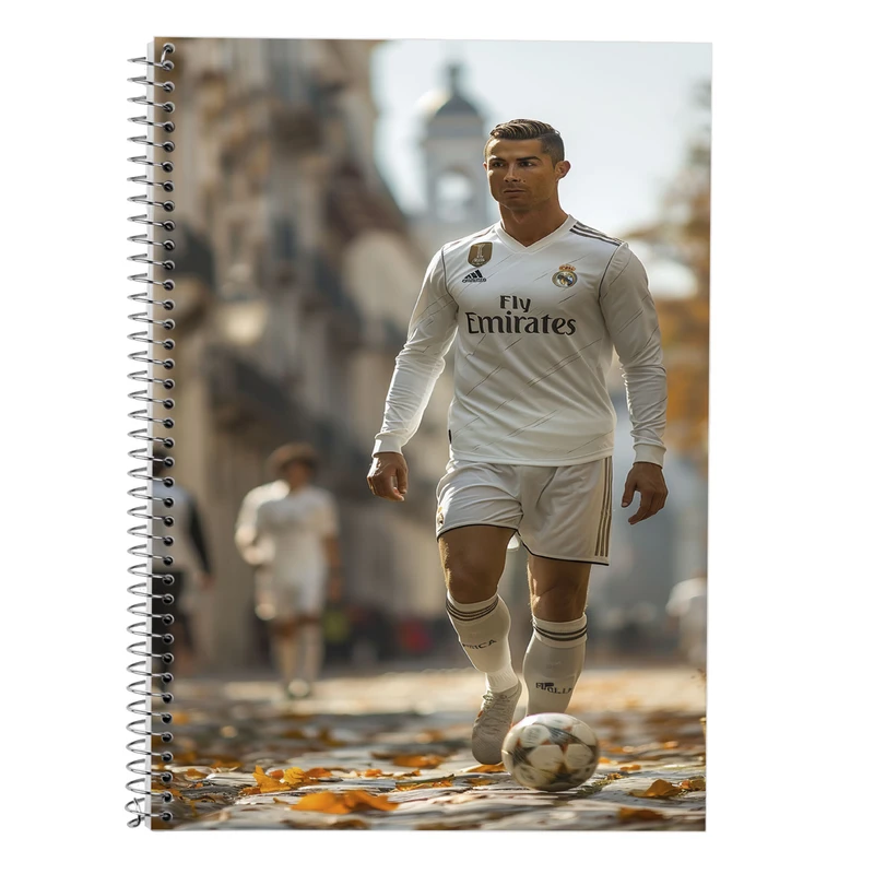 دفتر زبان 50 برگ مدوپد مدل دو خط طرح رونالدو ronaldo کد DF13477