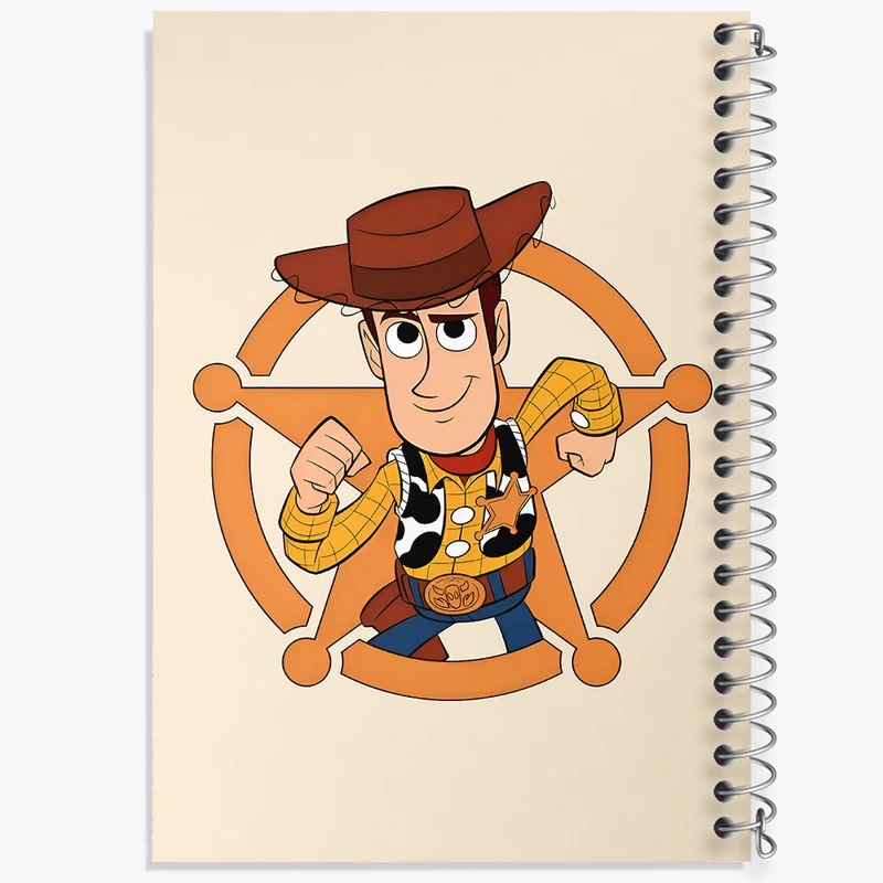 دفتر ژورنال نویسی 50 برگ خندالو مدل نقطه ای طرح وودی داستان اسباب بازی ها کد N5386