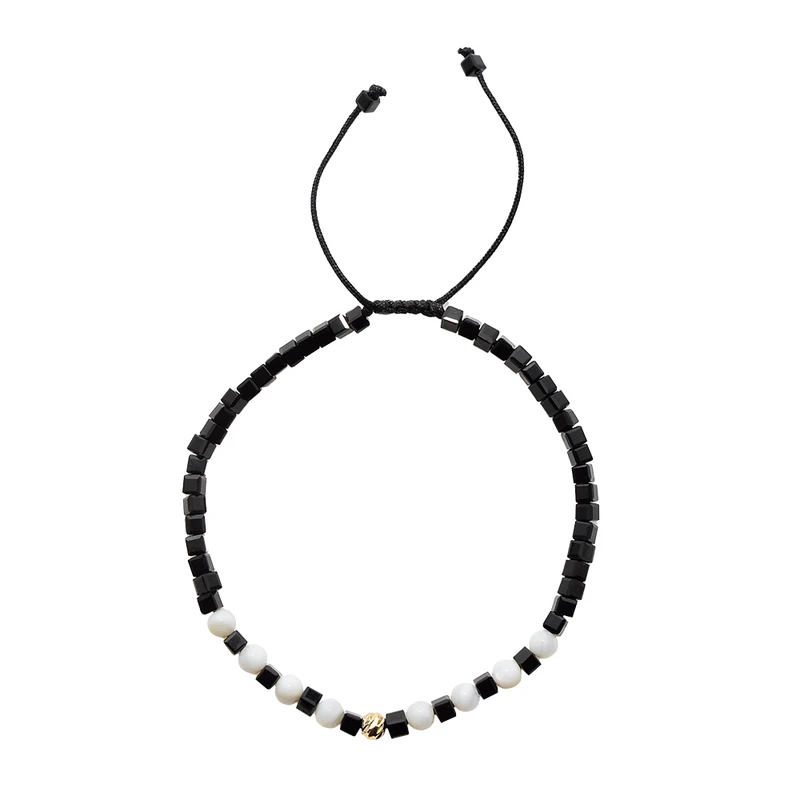 دستبند زنانه دلنار گالری مدل کریستال ظریف و صدف 