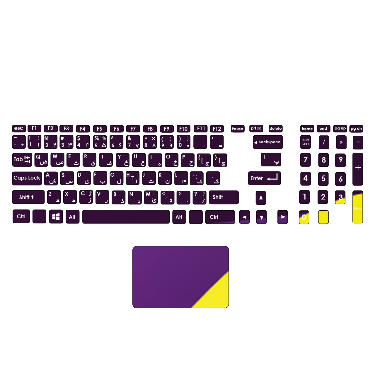 نقد و بررسی استیکر لپ تاپ مدل 72 hk به همراه برچسب حروف فارسی کیبورد توسط خریداران