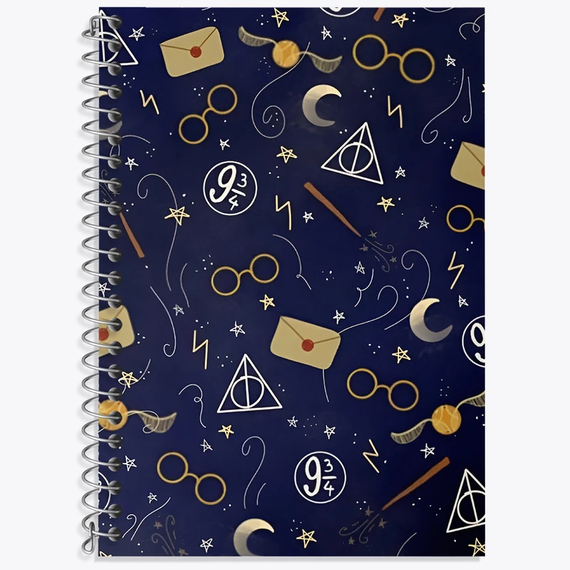 دفتر زبان 50 برگ خندالو مدل سه خط طرح هری پاتر (Harry Potter) کد N5612