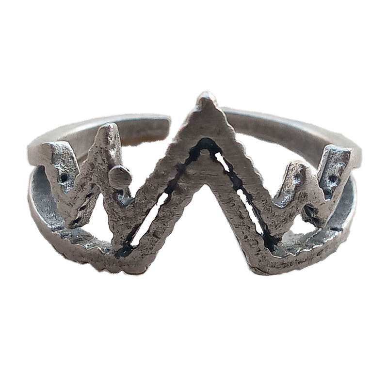 انگشتر مدل ضربان قلب کد ZA-005