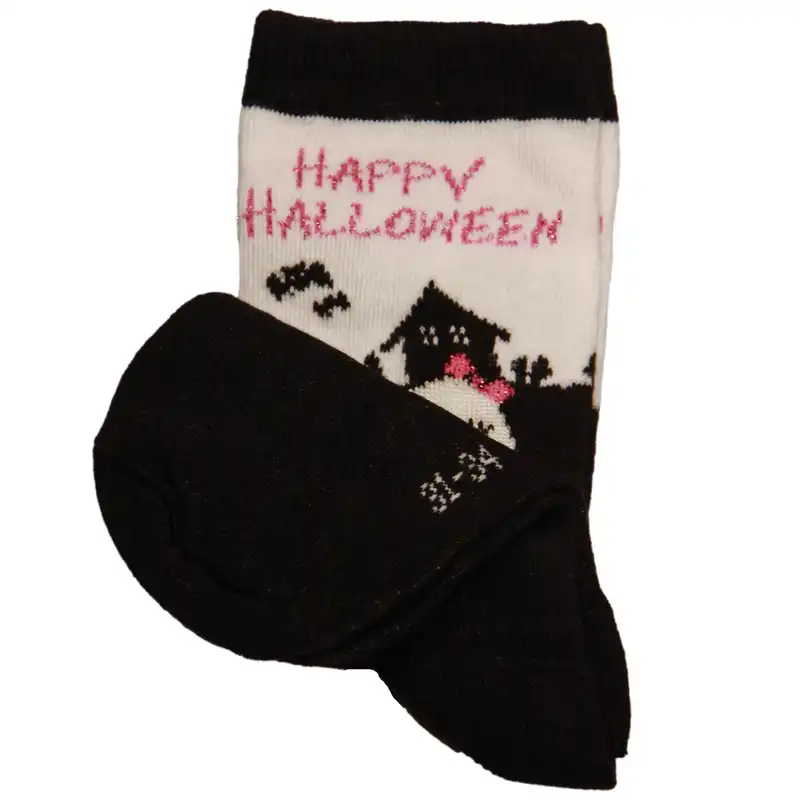 جوراب ساق بلند بچگانه هالووین مدل Ghost