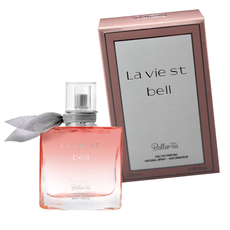 ادوپرفیوم زنانه بالرینا مدل La vie st bell حجم 25 میلیلیتر بسته 6 عددی ادوپرفیوم زنانه بالرینا مدل La vie st bell حجم 25 میلیلیتر بسته 6 عددی