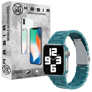 بند مسیر مدل PC Watch Band مناسب برای اپل واچ سری 7 / 8 / SE 2021 سایز 41 میلی متری به همراه کاور