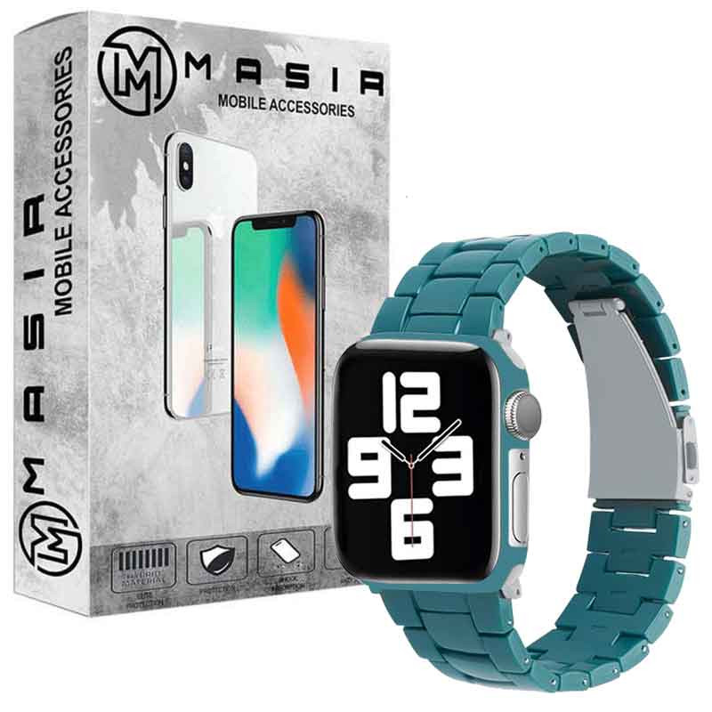 بند مسیر مدل PC Watch Band مناسب برای اپل واچ سری 7 / 8 / SE 2021 سایز 41 میلی متری به همراه کاور