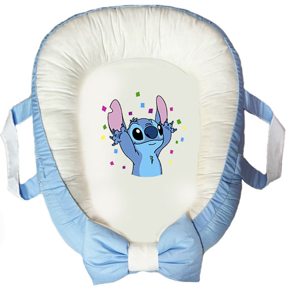 سرویس خواب سه تکه نوزاد ناریکو مدل گارد محافظ دار طرح کارتون لیلو و استیج کد 0320