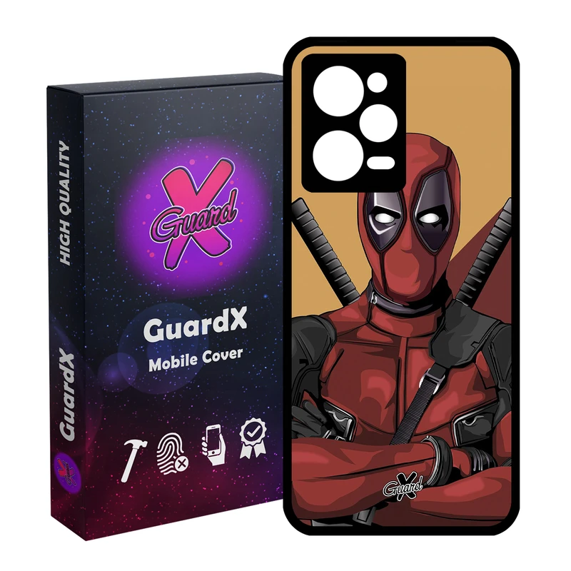 کاور گارد ایکس طرح Dead Pool مدل Glass10091 مناسب برای گوشی موبایل شیائومی Redmi Note 12 Pro 5G/Poco X5 Pro 5G/Note 12 Pro Pro speed