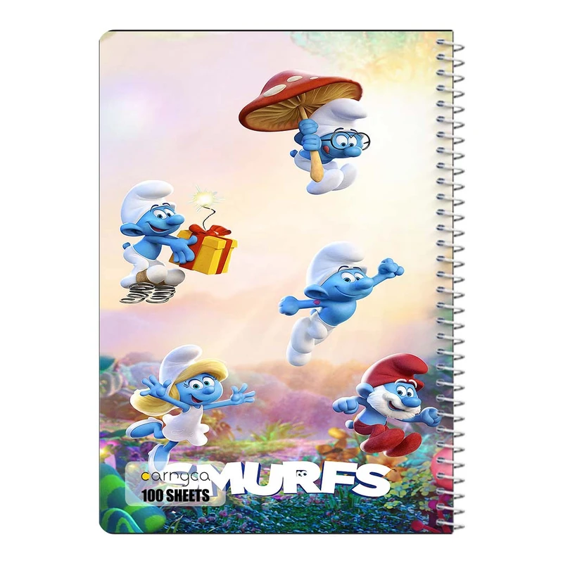دفتر مشق 100 برگ سیمی کارنیکا طرح اسمورف ها Smurfs کد 18950