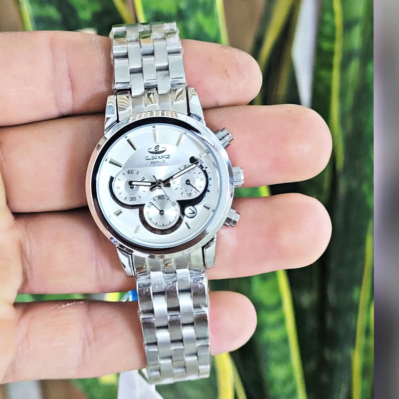 ساعت مچی عقربه ای زنانه الگانس مدل سه موتور فعال کرنوگراف کد 1003