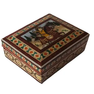 جعبه جواهرات خاتم کاری مدل شکار کد 122
