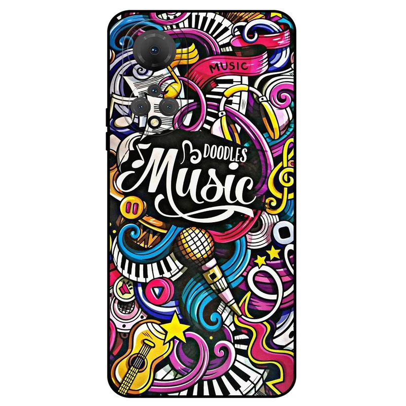 کاور مگافون طرح موزیک مدل 8241 مناسب برای گوشی موبایل آنر X7  