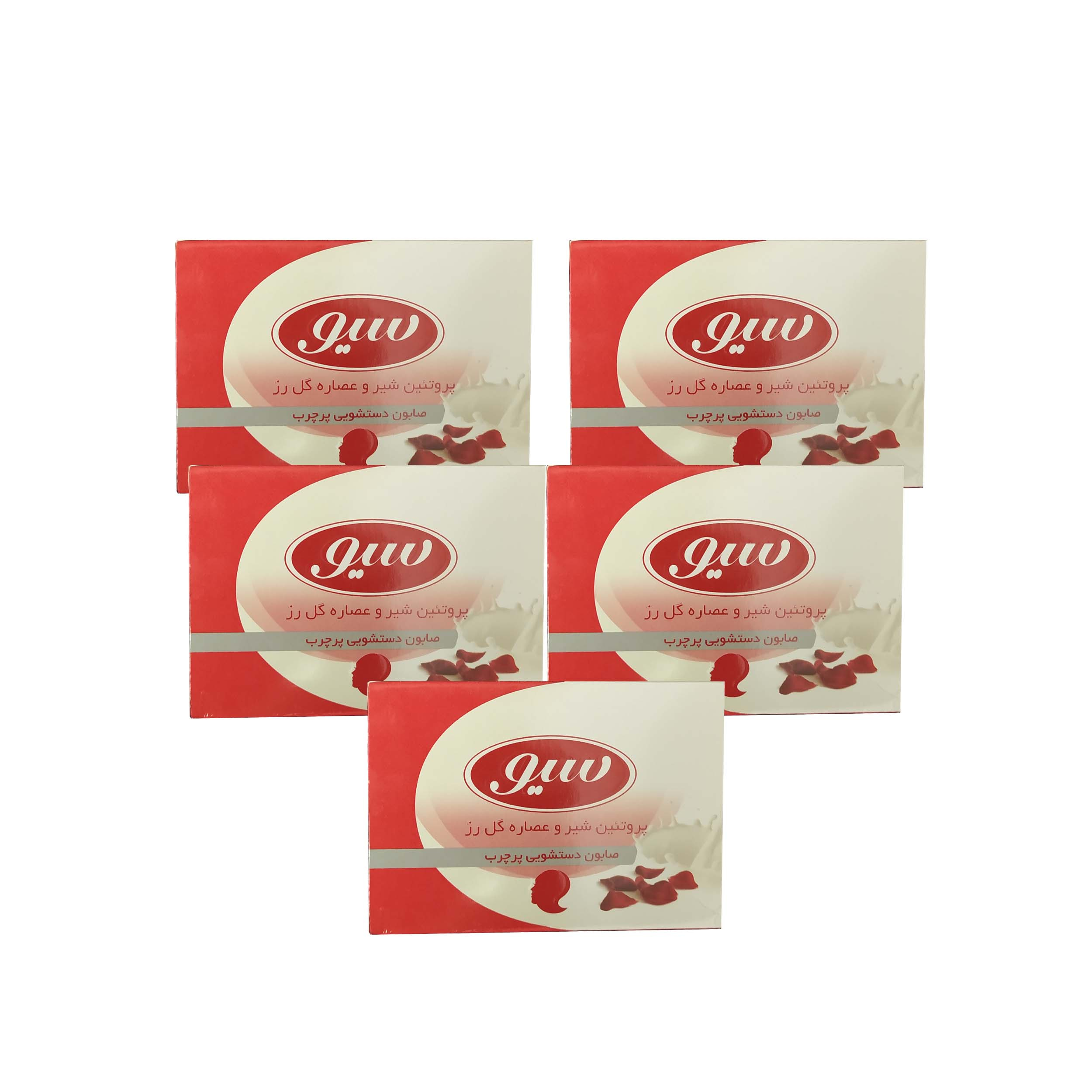صابون شستشو سیو مدل پروتئین شیر و عصاره گل رز وزن 125 گرم مجموعه 5 عددی 