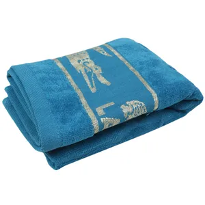 حوله دستی صبا مدل تمساح گل سایز 79x39 سانتی ‌متر