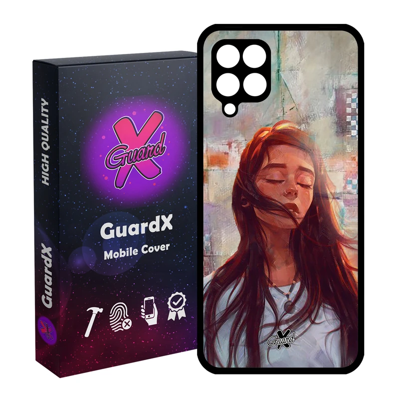 کاور گارد ایکس طرح Girl مدل Glass10056 مناسب برای گوشی موبایل سامسونگ Galaxy A12