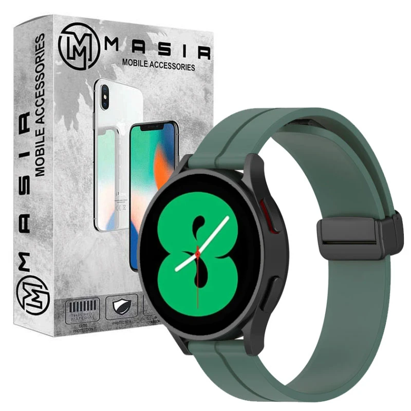 بند مسیر مدل Silicone Magnetic مناسب برای ساعت هوشمند سامسونگ Galaxy Watch 4 44mm