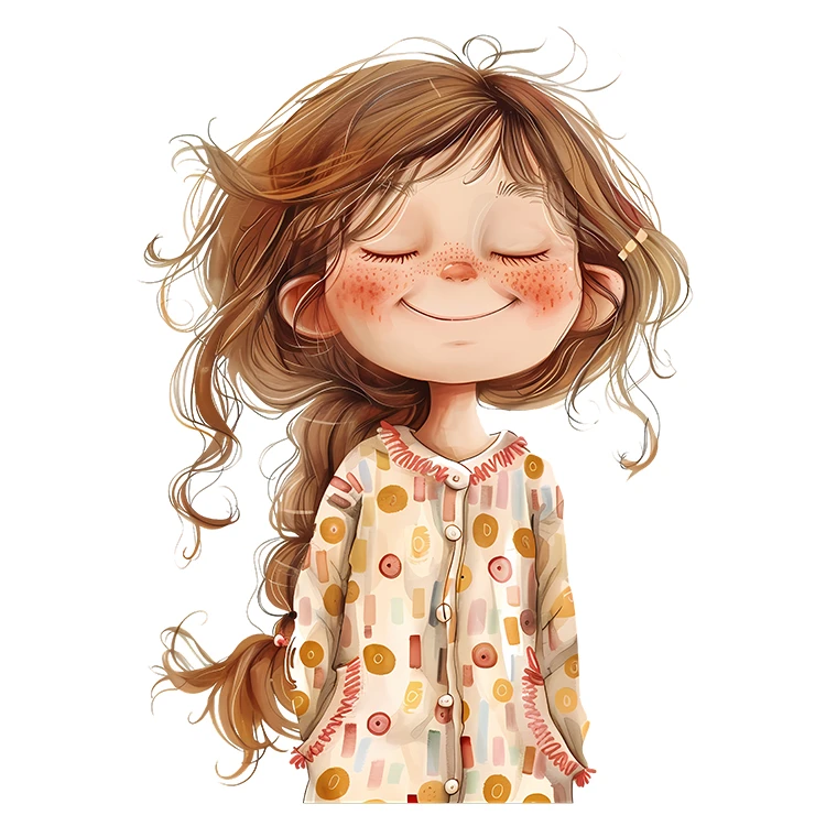 استیکر پارچه و لباس پاد آفرین مدل کارتونی کیوت فانتزی دخترانه کد S5698