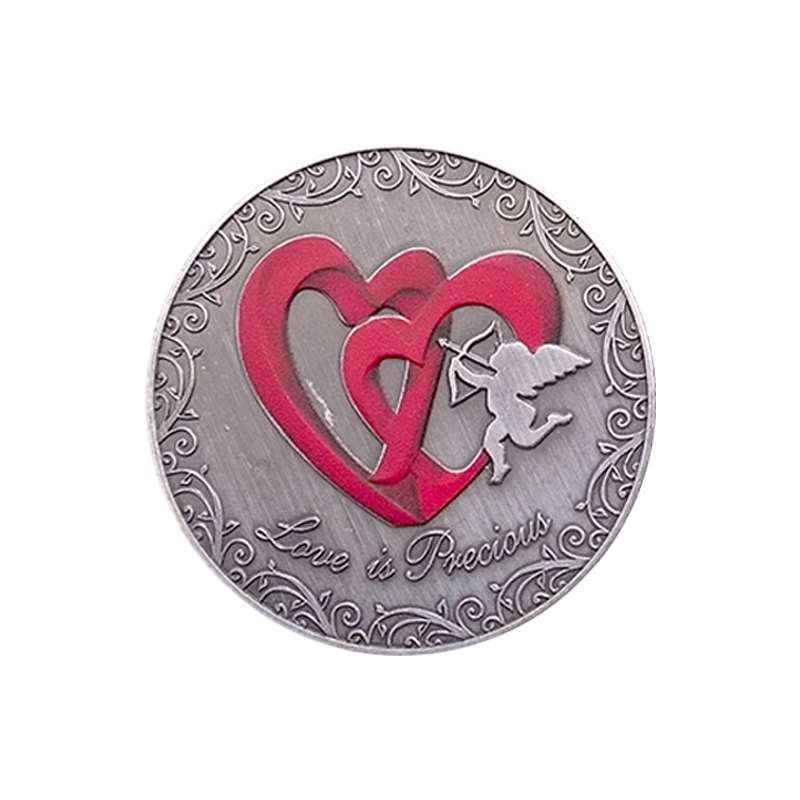 دکوری مدل سکه یادبود عشق طرح love in precious