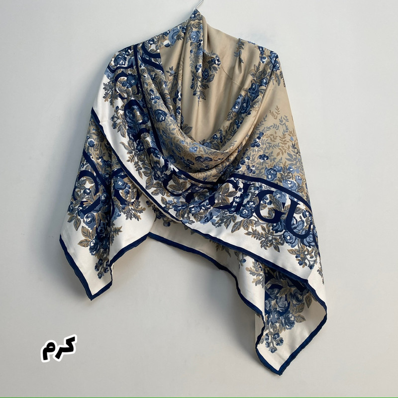 روسری زنانه مدل ابریشم توییل دست دوز کد 9966