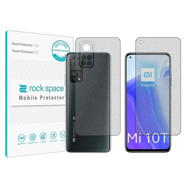 محافظ صفحه نمایش مات راک اسپیس مدل HyMTT مناسب برای گوشی موبایل شیائومی Mi 10T 5G به همراه محافظ پشت گوشی