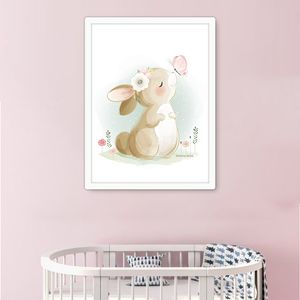 نقد و بررسی تابلو کودک و نوزاد مدل نقاشی خرگوش طرح 665 توسط خریداران