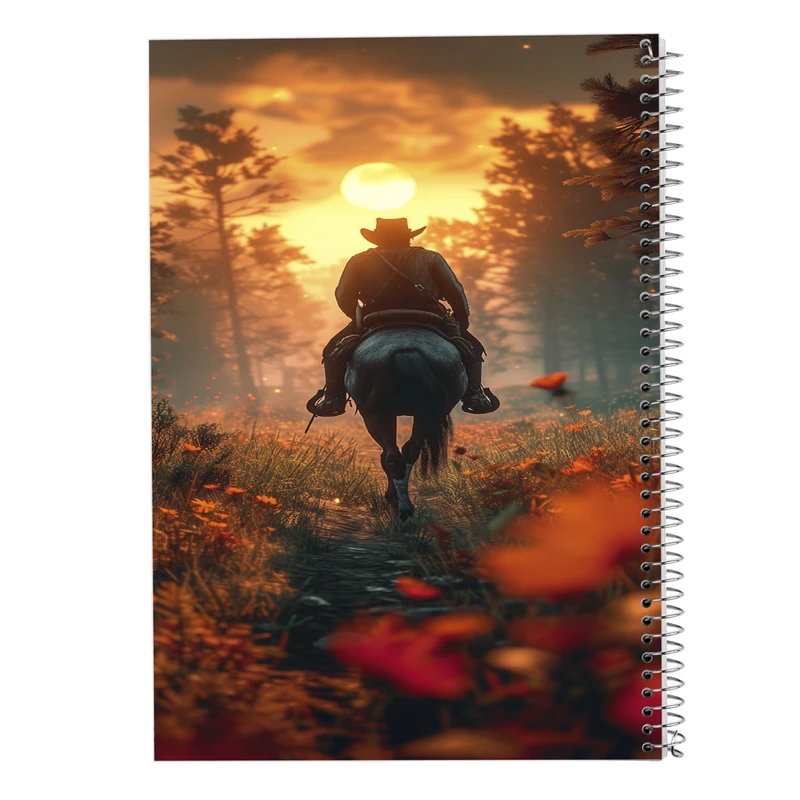 دفتر مشق 50 برگ مدوپد مدل رد دد red dead کد DF13526