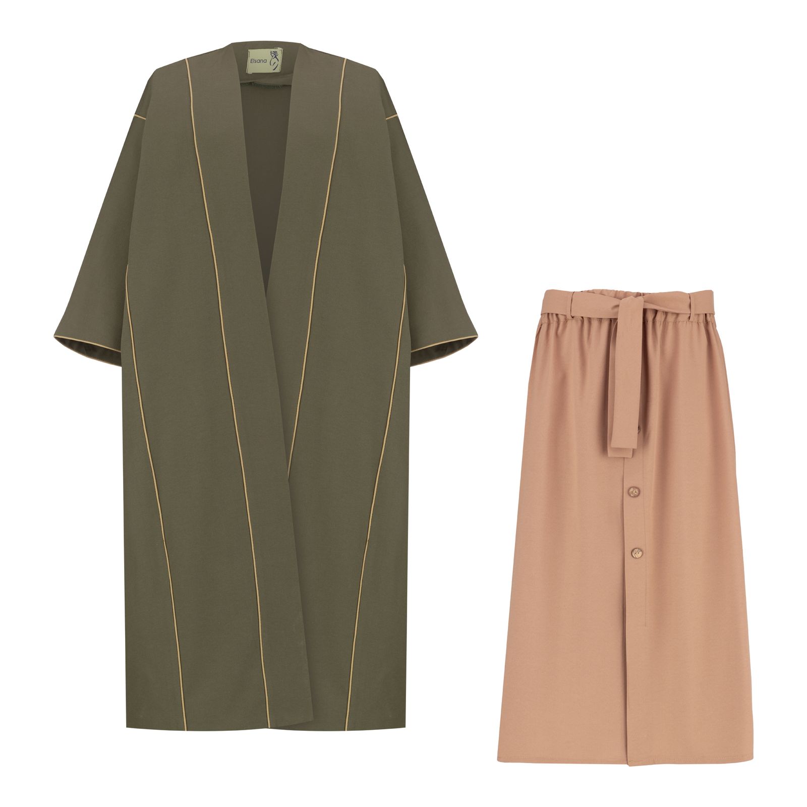 ست مانتو و دامن زنانه السانا مدل پدیده کد 178693 - - 32