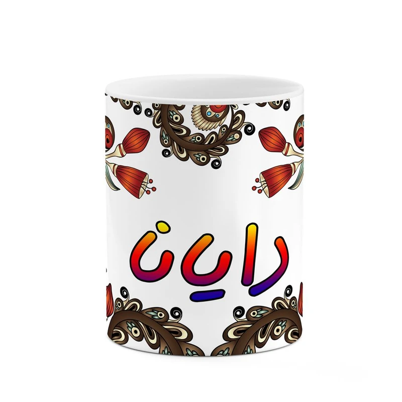 ماگ کاکتی مدل اسم دایانا طرح سنتی گل و بته کد mgh44957