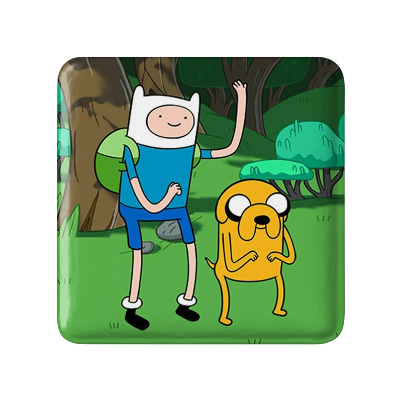 مگنت خندالو طرح جیک و فین وقت ماجراجویی Adventure Time مدل مربعی کد 20840