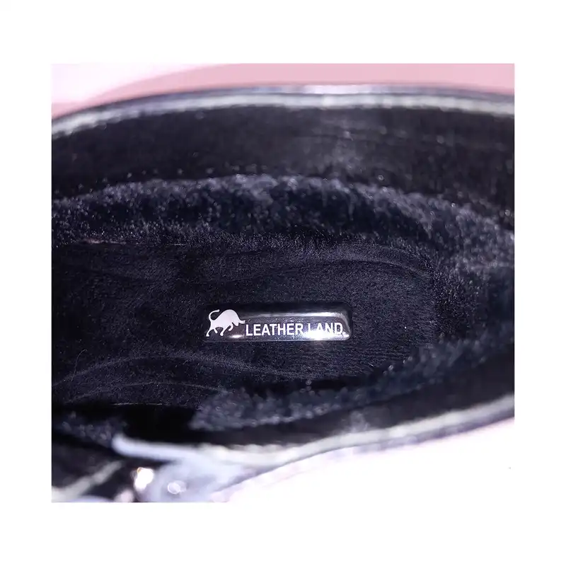 نیم بوت زنانه سرزمین چرم کد 145321 رنگ مشکی