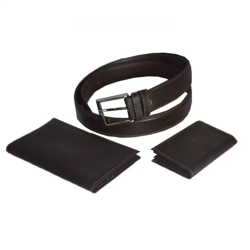 ست هدیه مردانه مدل چرم طبیعی کد 07