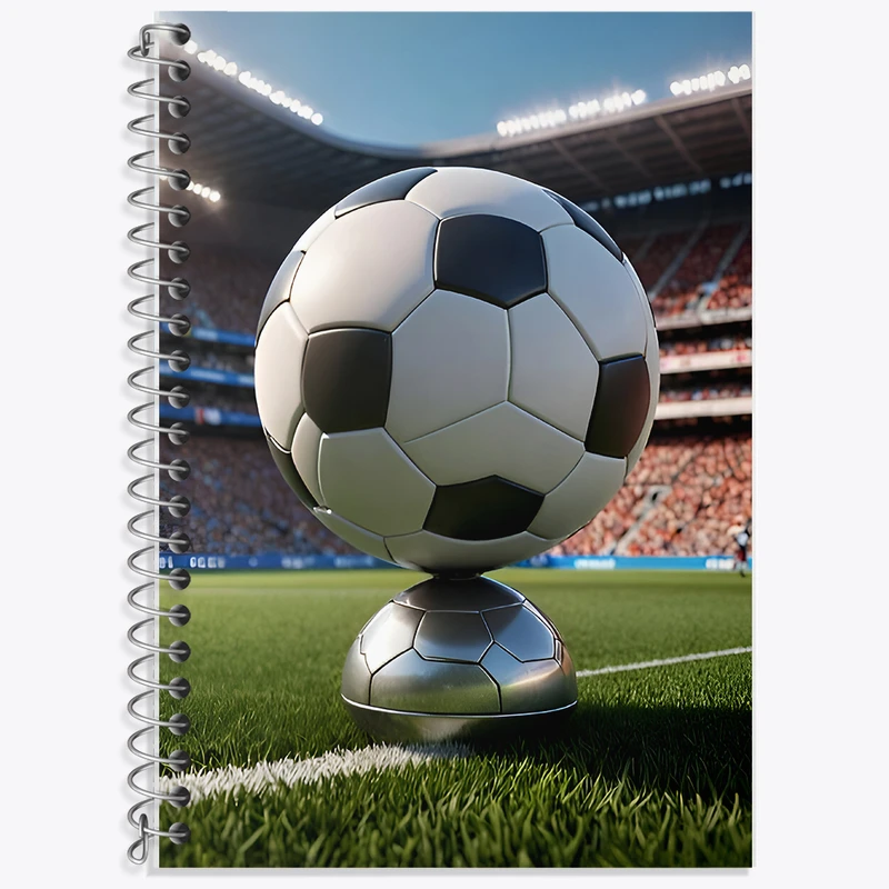 دفتر زبان 50 برگ خندالو مدل دو خط طرح توپ فوتبال کد F8455