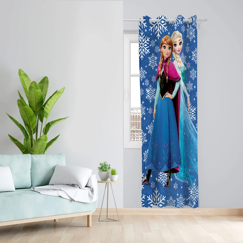 پرده مدل السا و آنا مخمل پانچی کد 4744 سایز 140x200 سانتی متر
