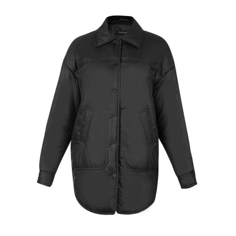 کاپشن زنانه سرژه مدل 219127 مشکی