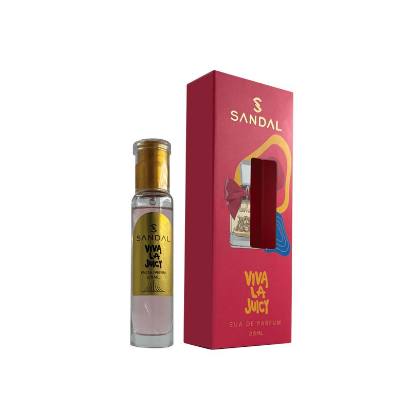 عطر جیبی زنانه صندل مدل ویوا لا جوسی با رایحه شیرین حجم ۲۵ میلی‌لیتر