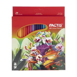 Factis F07112324 Happy Rabbits Color Pencil Pack of 24