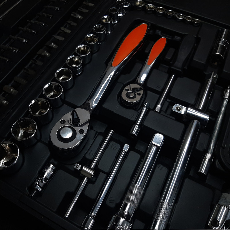 مجموعه ابزار آچار و سری بکس مدل SR-78-12 بسته 78 عددی