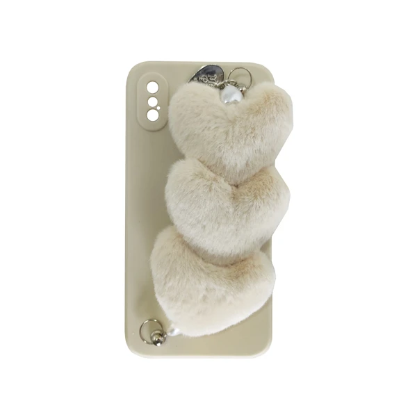 کاور مدل قلب پشمالو مناسب برای گوشی موبایل اپل IPHONE X/XS