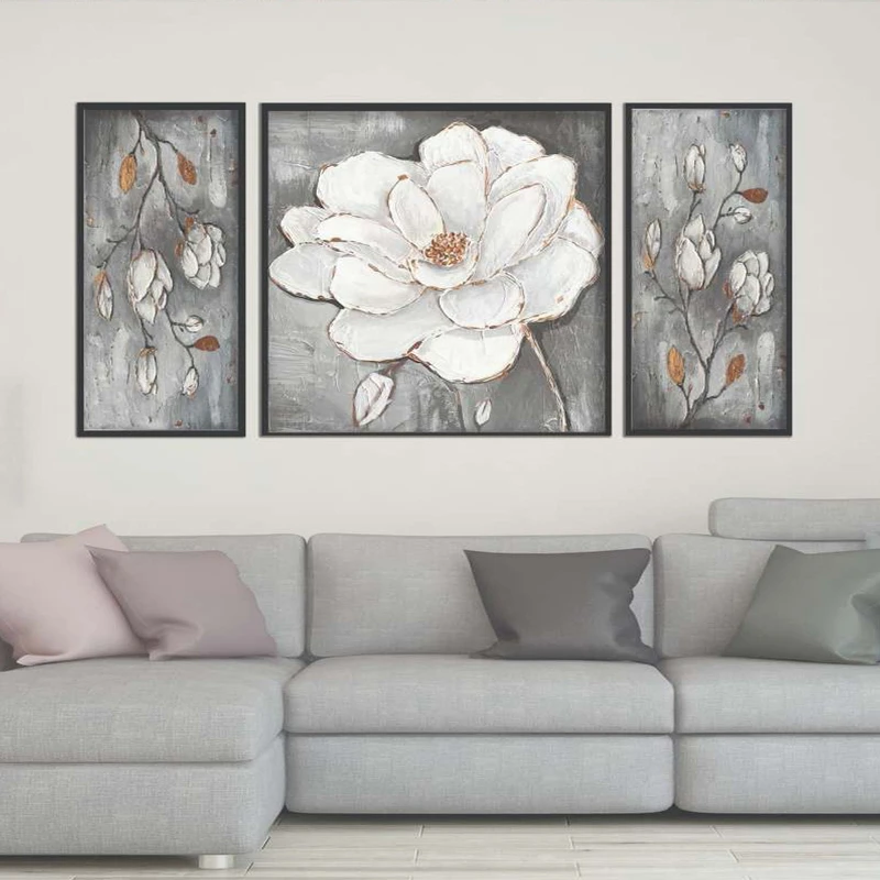 تابلو بکلیت طرح مدرن دیجیتال آرت مدل B-2133 فریم مشکی مجموعه 3 عددی