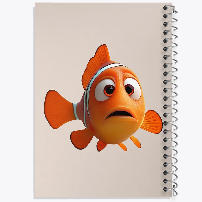 دفتر نقاشی 50 برگ خندالو طرح ماهی نمو کد N5950