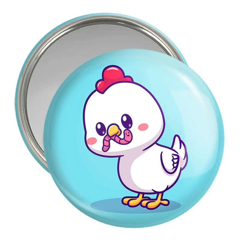 آینه جیبی خندالو مدل حیوانات بامزه خروس کد 29673