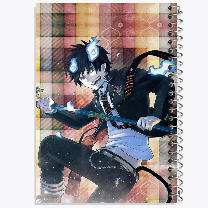 دفتر مشق 50 برگ خندالو مدل رین انیمه جنگیر آبی کد 16364