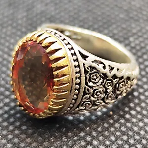 انگشتر نقره مردانه مدل سنگ الکساندریت کد 88