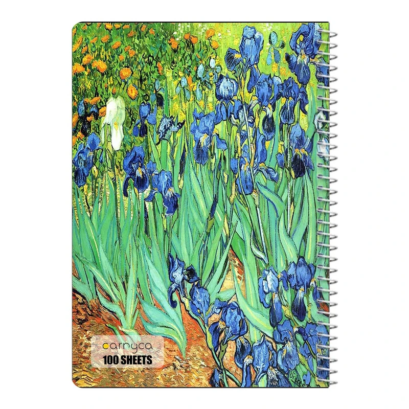 دفتر شطرنجی 100 برگ سیمی کارنیکا طرح نقاشی های ون گوگ Van Gogh Paintings کد 15532