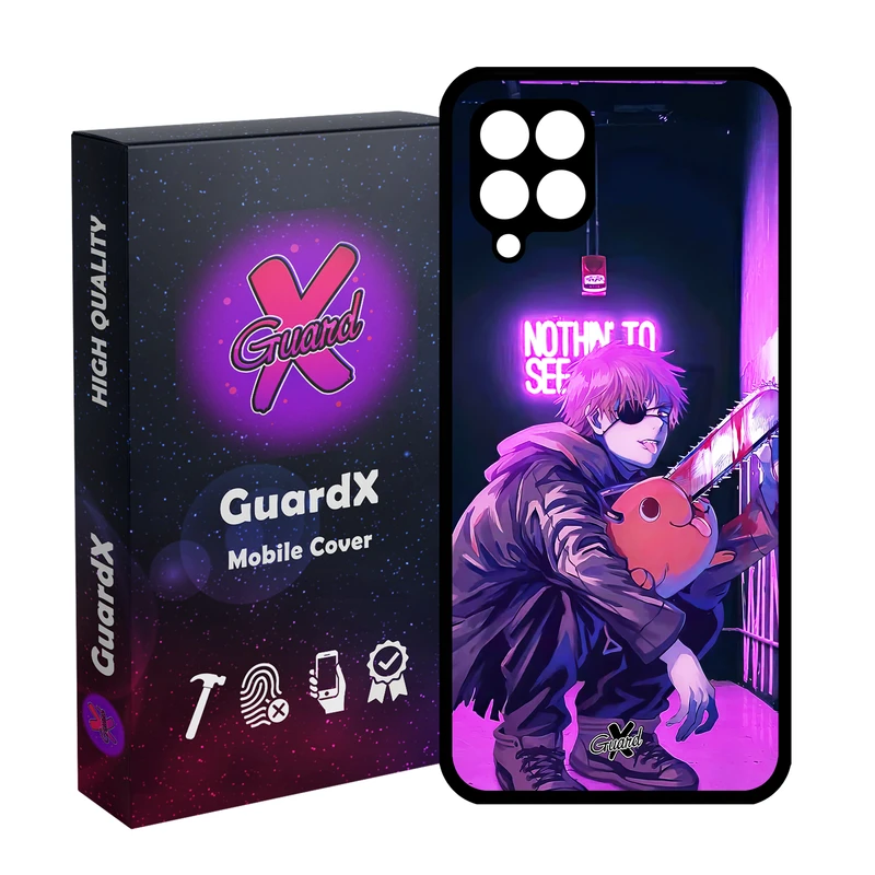 کاور گارد ایکس طرح Chainsaw Man Anime مدل Glass10625 مناسب برای گوشی موبایل سامسونگ Galaxy A12/M12/F12
